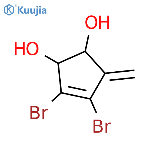 3,4-dibromo-5-methylenecyclopent-3-ene-1,2-diol structure