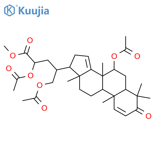 Chola-1,14-dien-24-oic acid, 7,21,23-tris(acetyloxy)-4,4,8-trimethyl-3-oxo-, methyl ester, (5α,7α,13α,17α)- (9CI) structure
