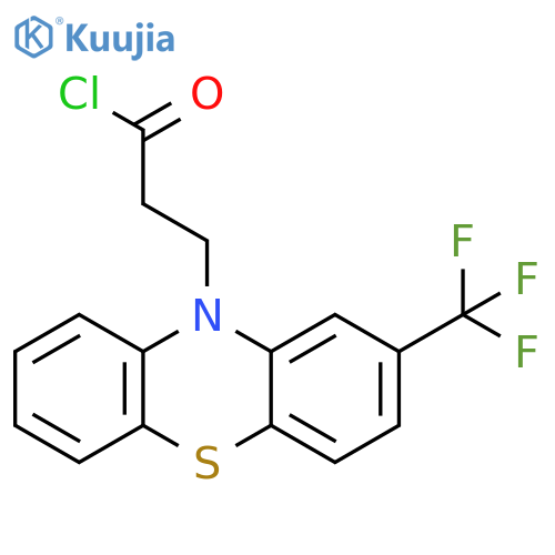 10H-Phenothiazine-10-propanoyl chloride, 2-(trifluoromethyl)- structure