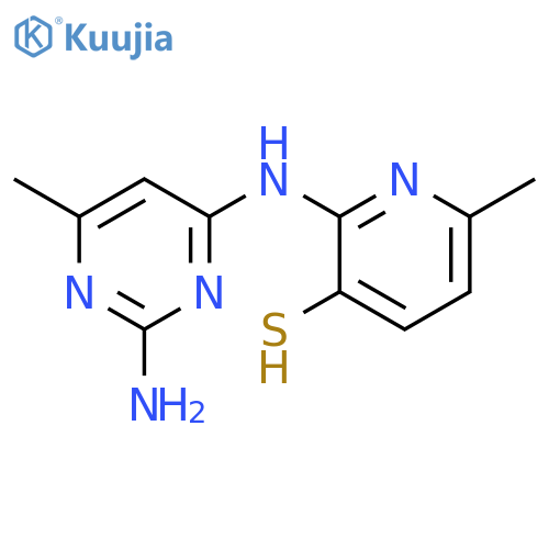 3-Pyridinethiol,2-[(2-amino-6-methyl-4-pyrimidinyl)amino]-6-methyl- structure