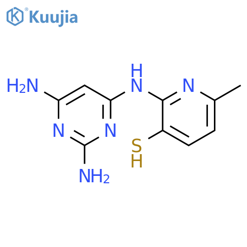 2-[(2,6-diaminopyrimidin-4-yl)amino]-6-methylpyridine-3-thiol structure