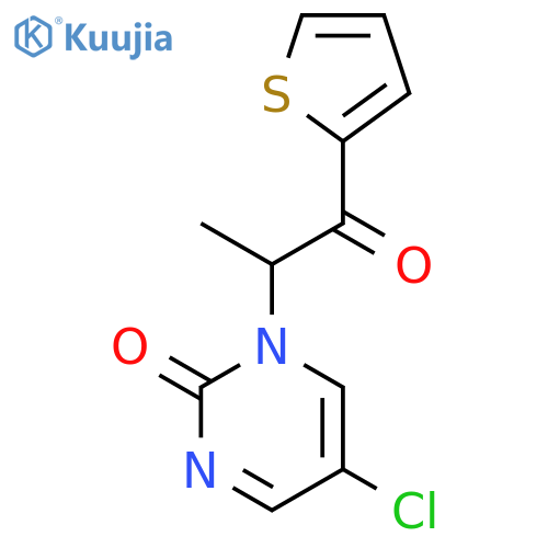 2(1H)-PYRIMIDINONE, 5-CHLORO-1-[1-METHYL-2-OXO-2-(2-THIENYL)ETHYL]- structure