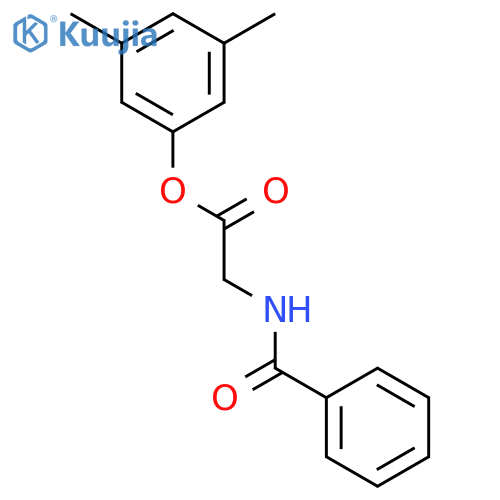 Glycine, N-benzoyl-, 3,5-dimethylphenyl ester structure