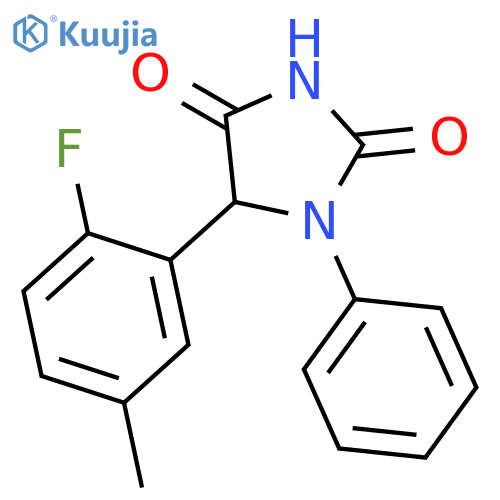 2,4-Imidazolidinedione, 5-(2-fluoro-5-methylphenyl)-1-phenyl- structure