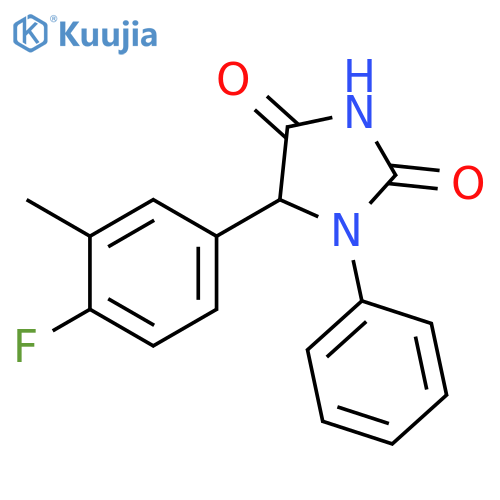 2,4-Imidazolidinedione, 5-(4-fluoro-3-methylphenyl)-1-phenyl- structure