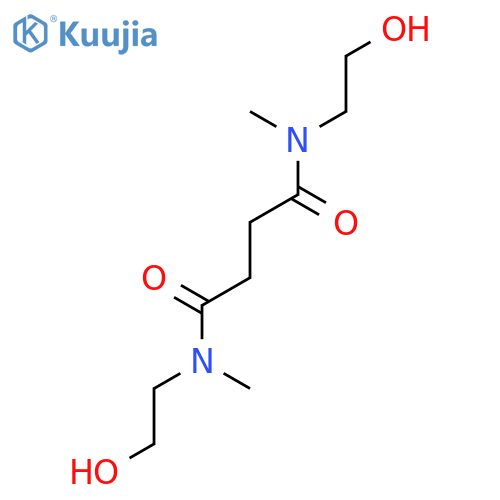 Butanediamide, N,N'-bis(2-hydroxyethyl)-N,N'-dimethyl- structure