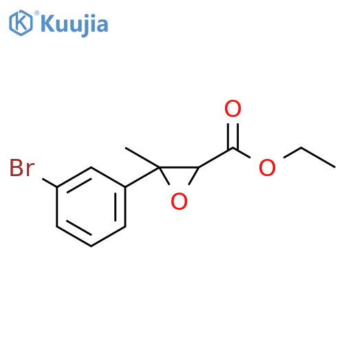 Oxiranecarboxylic acid, 3-(3-bromophenyl)-3-methyl-, ethyl ester structure