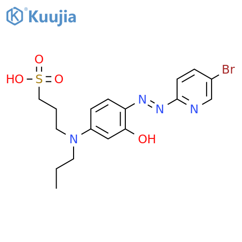 2-[(5-Bromo-2-pyridylazo]-5-[N-propyl-N-(3-sulfopropyl)amino]phenol,disodiumsalt,dihydrate structure