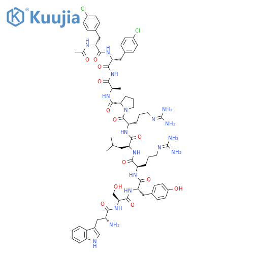 LHRH, N-ac-(4-Cl-Phe)(1,2)-trp(3)-arg(6)-alanh2(10)- structure
