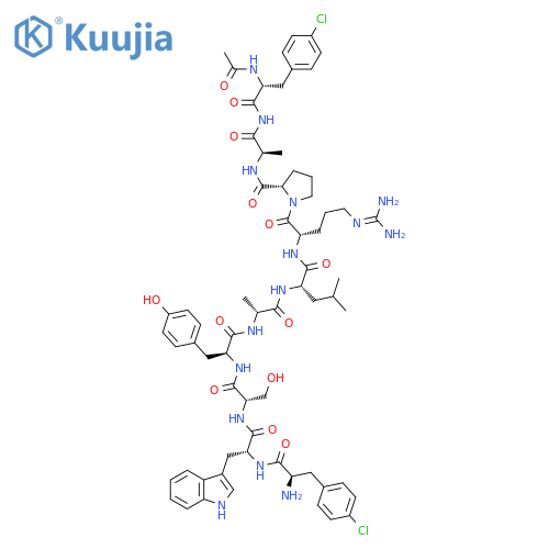N-Ac-(4-Cl-Phe)(1)-(4-Cl-Phe)(2)-Trp(3)-Lys(6)-AlaNH2(10)-LHRH structure