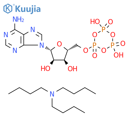 Adenosine, 5'-O-(4,6-dihydroxy-2,4,6-trioxido-1,3,5,2,4,6-trioxatriphosphorinan-2-yl)-, compd. with N,N-dibutyl-1-butanamine (1:1) (9CI) structure