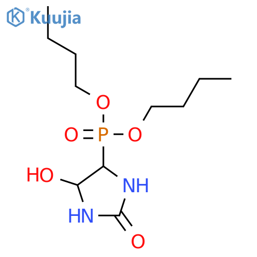 PHOSPHONIC ACID, (5-HYDROXY-2-OXO-4-IMIDAZOLIDINYL)-, DIBUTYL ESTER structure