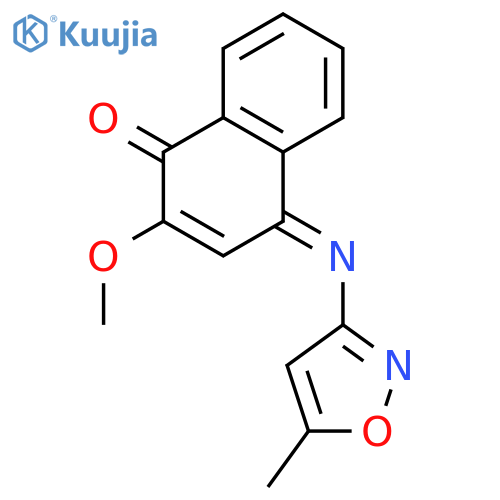 1(4H)-NAPHTHALENONE, 2-METHOXY-4-[(5-METHYL-3-ISOXAZOLYL)IMINO]- structure