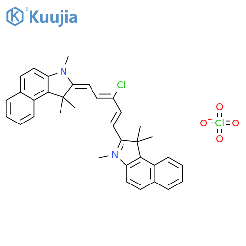 2-[(1e,3z)-3-chloro-5-(1,1,3-trimethyl-1,3-dihydro-2h-benzo[e]indol-2-ylidene)-1,3-pentadienyl]-1,1,3-trimethyl-1h-benzo[e]indolium perchlorate structure