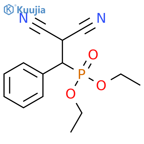 Phosphonic acid, P-(2,2-dicyano-1-phenylethyl)-, diethyl ester structure