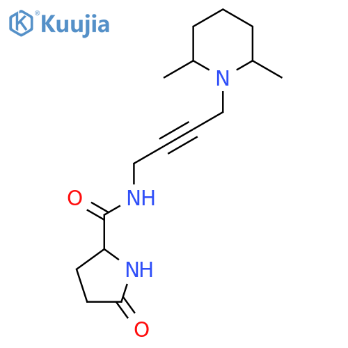 N-[4-(2,6-dimethylpiperidin-1-yl)but-2-yn-1-yl]-5-oxoprolinamide structure