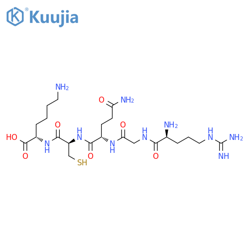 L-Lysine, L-arginylglycyl-L-glutaminyl-L-cysteinyl- structure