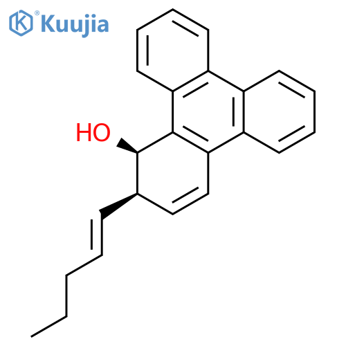 1-Triphenylenol, 1,2-dihydro-2-(1E)-1-pentenyl-, (1R,2R)-rel- structure