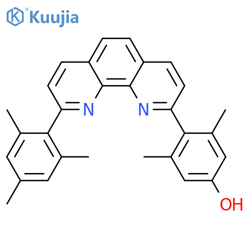 Phenol,3,5-dimethyl-4-[9-(2,4,6-trimethylphenyl)-1,10-phenanthrolin-2-yl]- structure