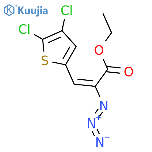 2-PROPENOIC ACID, 2-AZIDO-3-(4,5-DICHLORO-2-THIENYL)-, ETHYL ESTER structure