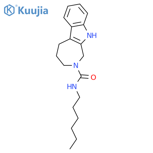 AZEPINO[3,4-B]INDOLE-2(1H)-CARBOXAMIDE, N-HEXYL-3,4,5,10-TETRAHYDRO- structure