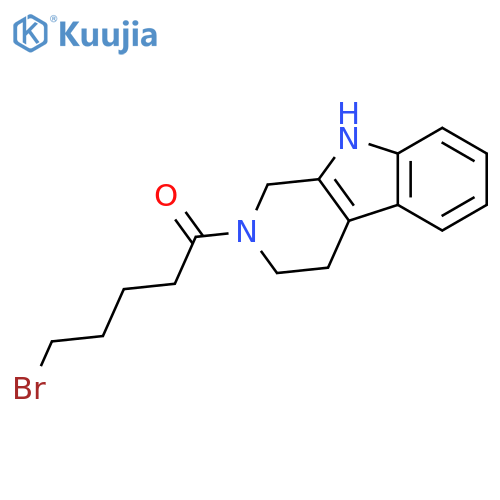 1H-PYRIDO[3,4-B]INDOLE, 2-(5-BROMO-1-OXOPENTYL)-2,3,4,9-TETRAHYDRO- structure
