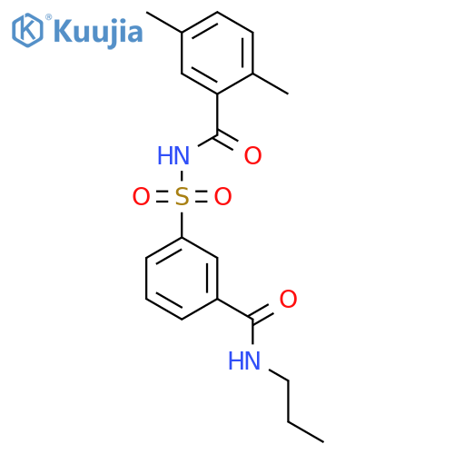 Benzamide, 2,5-dimethyl-N-[[3-[(propylamino)carbonyl]phenyl]sulfonyl]- structure