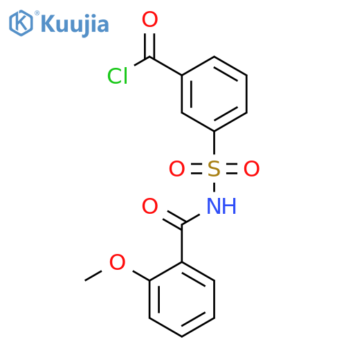BENZOYL CHLORIDE, 3-[[(2-METHOXYBENZOYL)AMINO]SULFONYL]- structure