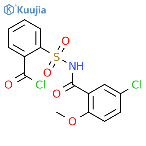 Benzoyl chloride, 2-[[(5-chloro-2-methoxybenzoyl)amino]sulfonyl]- structure