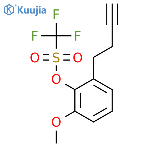 METHANESULFONIC ACID, TRIFLUORO-, 2-(3-BUTYNYL)-6-METHOXYPHENYL ESTER structure