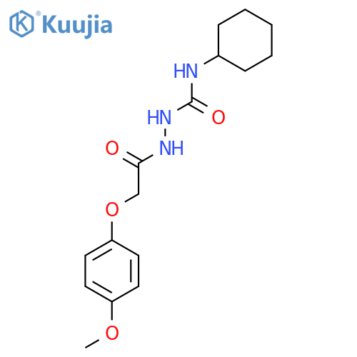 1-Cyclohexyl-3-[[2-(4-methoxyphenoxy)acetyl]amino]urea structure