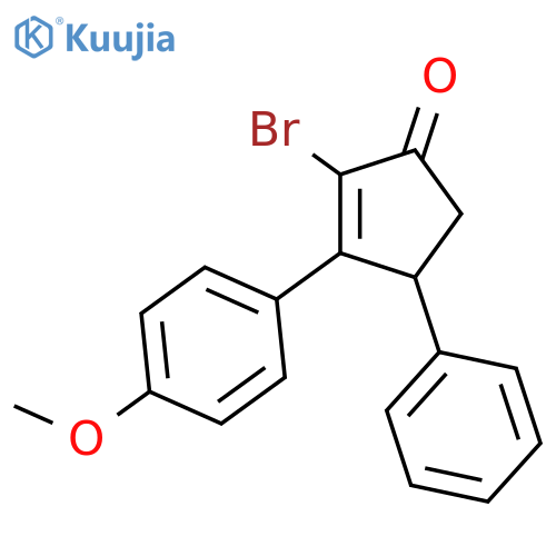 2-CYCLOPENTEN-1-ONE, 2-BROMO-3-(4-METHOXYPHENYL)-4-PHENYL- structure