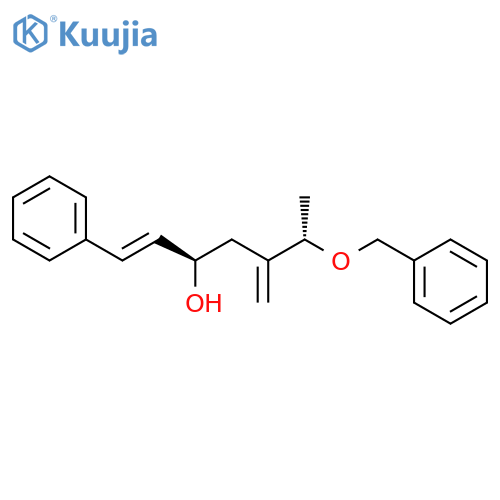 1-HEPTEN-3-OL, 5-METHYLENE-1-PHENYL-6-(PHENYLMETHOXY)-, (3R,6S)- structure