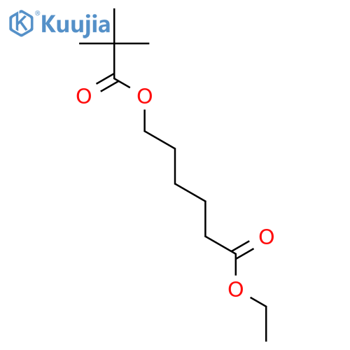 Hexanoic acid, 6-(2,2-dimethyl-1-oxopropoxy)-, ethyl ester structure