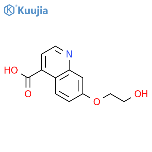 4-QUINOLINECARBOXYLIC ACID, 7-(2-HYDROXYETHOXY)- structure