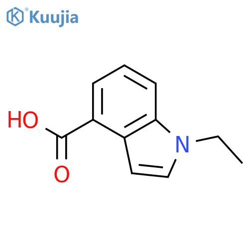 1-ethyl-1H-indole-4-carboxylic acid structure