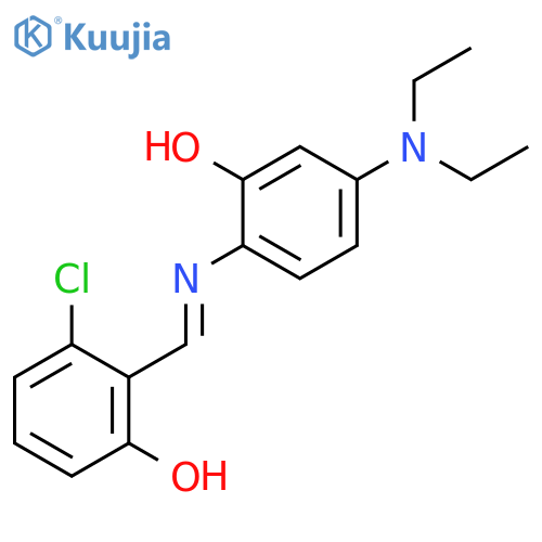 PHENOL, 3-CHLORO-2-[[[4-(DIETHYLAMINO)-2-HYDROXYPHENYL]IMINO]METHYL]- structure