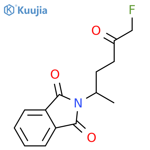 1H-Isoindole-1,3(2H)-dione, 2-(5-fluoro-1-methyl-4-oxopentyl)- structure