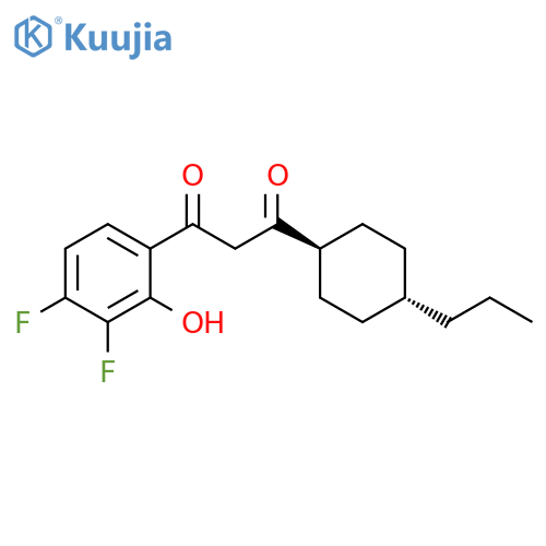 1,3-Propanedione, 1-(3,4-difluoro-2-hydroxyphenyl)-3-(trans-4-propylcyclohexyl)- structure