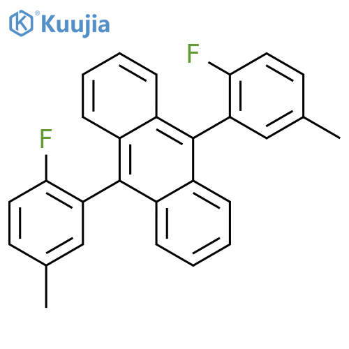 Anthracene, 9,10-bis(2-fluoro-5-methylphenyl)- structure