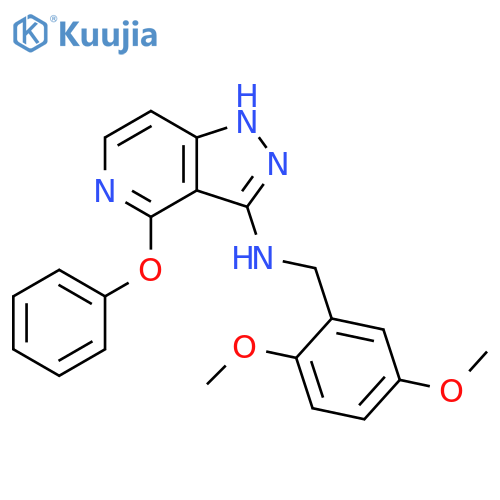 N-(2,5-dimethoxybenzyl)-4-phenoxy-1H-pyrazolo[4,3-c]pyridin-3-amine structure