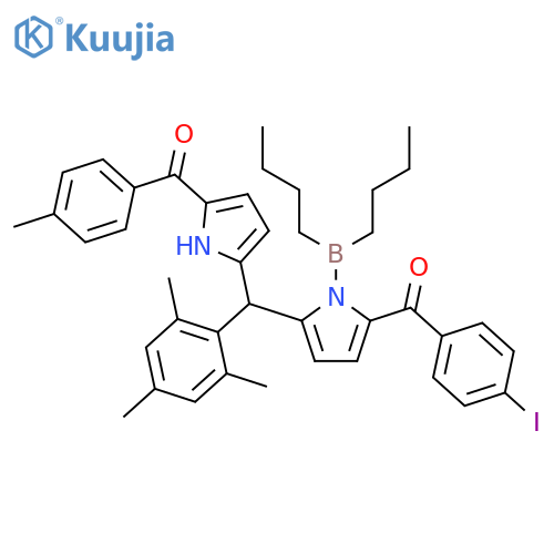 1H-Pyrrole,1-(dibutylboryl)-2-(4-iodobenzoyl)-5-[[5-(4-methylbenzoyl)-1H-pyrrol-2-yl](2,4,6-trimethylphenyl)methyl]- structure