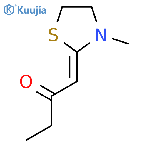 2-BUTANONE, 1-(3-METHYL-2-THIAZOLIDINYLIDENE)- structure