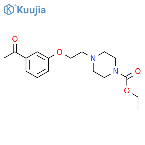 1-PIPERAZINECARBOXYLIC ACID, 4-[2-(3-ACETYLPHENOXY)ETHYL]-, ETHYL ESTER structure