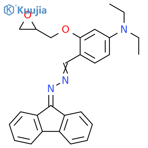 Benzaldehyde, 4-(diethylamino)-2-(oxiranylmethoxy)-,9H-fluoren-9-ylidenehydrazone structure