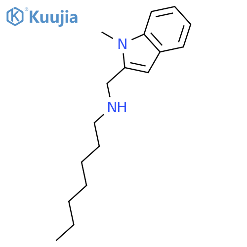 1H-INDOLE-2-METHANAMINE, N-HEPTYL-1-METHYL- structure
