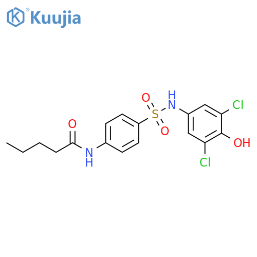 Pentanamide, N-[4-[[(3,5-dichloro-4-hydroxyphenyl)amino]sulfonyl]phenyl]- structure