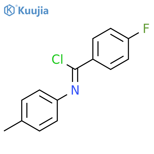 Benzenecarboximidoyl chloride, 4-fluoro-N-(4-methylphenyl)- structure