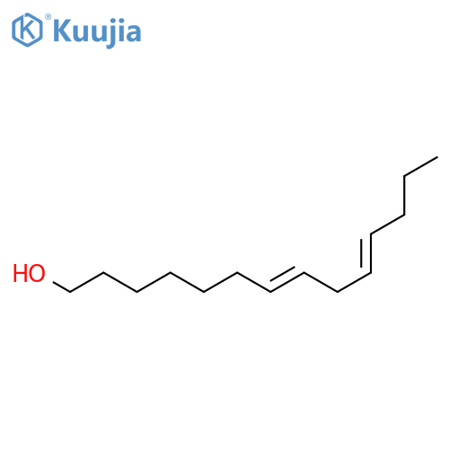 7,10-Tetradecadien-1-ol, (E,E)- structure