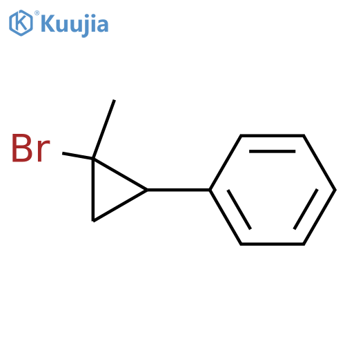 Benzene, (2-bromo-2-methylcyclopropyl)- structure